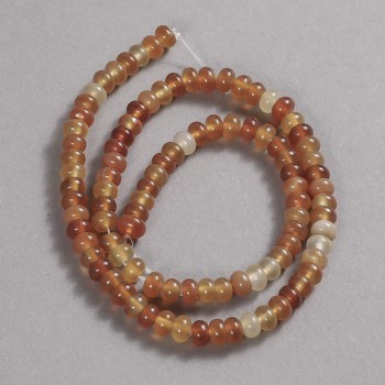 Mărgele pe fir din carneol, diametrul 6x4 mm +/-, lungimea 39 cm +/-