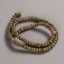 Mărgele pe șnur din piatră naturală: jasp, heliotrop și unakit, diametru 6x4 mm, lungime 39 cm