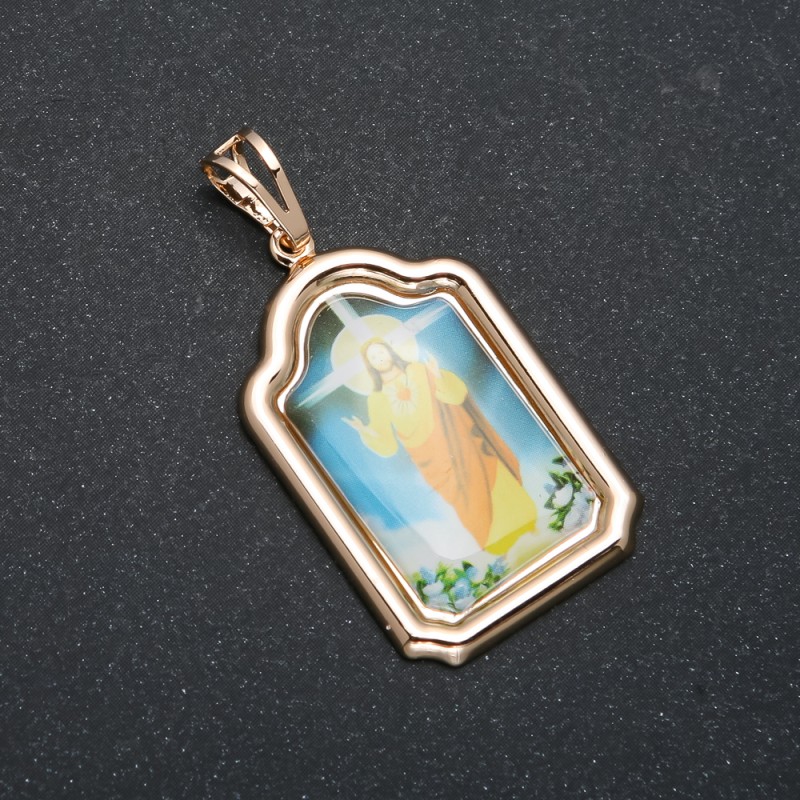 Pandant Xuping placare cu aur 18K Icoană, diametrul 38x20 mm +