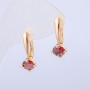 Cercei Xuping cu placare aur 18K, cristal roșu, diametrul 22x8 mm +