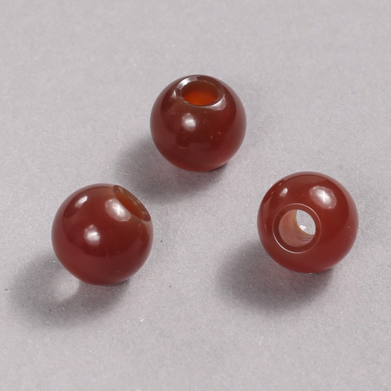 Mărgea Pandora din carneol natural 14×12 mm, gaură 5,5 mm