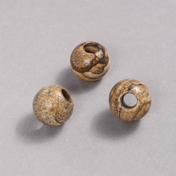 Mărgea Pandora din jasper peisaj 14x12 mm