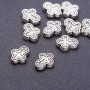Mărgea-cruce argintie 14×12 mm, gaură de d mm, pachet 20 g +/- 10 buc