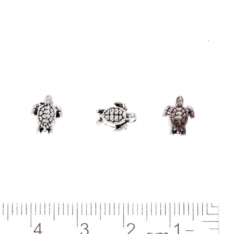 Furnitură mărgea marină Scoică, gaură Ø 1 mm, culoare metal argintiu, ambalaj 20 g ± 38 buc