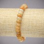 Brățară pe elastic din agată naturală galbenă, rondel neted, diametrul 8×5 mm, lungime 18 cm