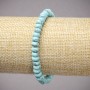 Brățară pe elastic din turcoaz sintetic, rondele netede, diametru 6×4 mm+, lungime 18 cm+