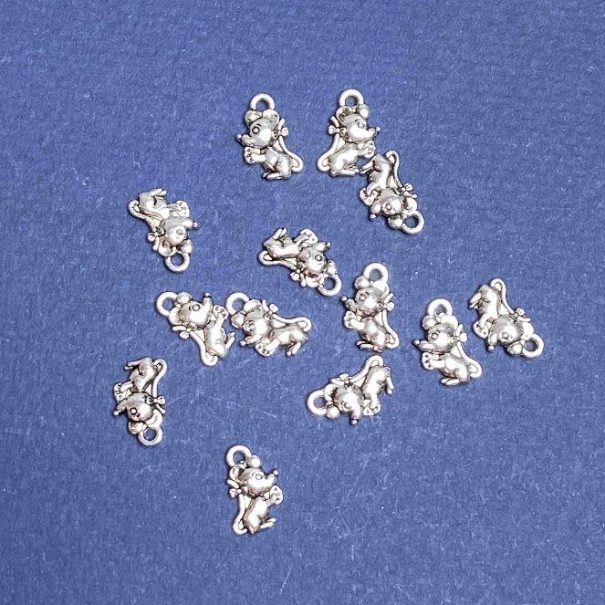 Furnitură pandantiv «Șoricel» 6×12 mm, ambalaj 20 g, +/- 30 buc.