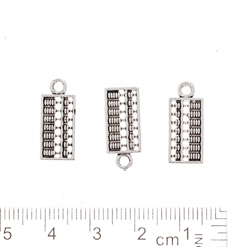 Furnitură pentru bijuterii — pandantiv „Numărătoare”, culoare metalică „argintiu”, greutate 20 g, ± 35 bucăți