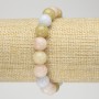 Brățară elastică din morganit natural, bile netede, diametrul 10,5 mm+