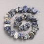 Mărgele din sodalit brut pe șnur, formă nugget, diametrul 10x18 mm +/-, lungime 42 cm