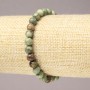 Brățară elastică din jasper verde, mărgele netede, diametru 6 mm+
