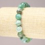 Brățară elastică din agată verde, mărgele tăiate, diametrul 10 mm+