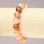 Brățară pe elastic din agat natural portocaliu, mărgele netede, diametrul 10,5 mm+