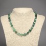 Colier din agat verde natural, fațetat, diametrul 8x12 mm (±), lungime 45 cm+