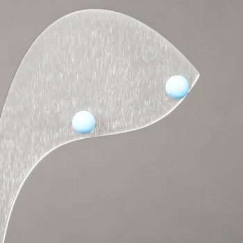 Cercei cu știft Xuping, placare cu aur 18K, cu mărgea albastră de 4 mm +