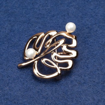 Broșă Xuping placare cu aur 18K cu mărgele 34×26 mm +