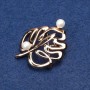 Broșă Xuping placare cu aur 18K cu mărgele 34×26 mm +