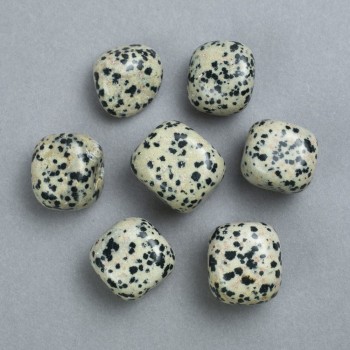 Piatră naturală de suvenir Jasper Dalmatin, diametrul 22×20 mm ± (ambalare 100 g)