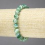 Brățară elastică din agată verde cu mărgele netede, diametrul 8 mm+