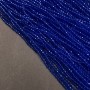 Mărgele din cristal ceh pe fir, albastre transparente, rondel tăiat, diametrul 3x2,5 mm, lungime 36-38 cm +