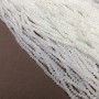 Mărgele din cristal ceh pe fir, transparente lăptoase, fațetate în formă rondel, diametrul 3x2,5 mm, lungime 36-38 cm