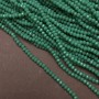 Mărgele verde pal deschis mat din cristal ceh pe fir, rondel facetat, diametrul 3x2,5 mm, lungime 36-38 cm +