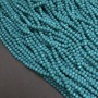 Mărgele turcoaz mat din cristal ceh pe șnur, rondel tăiat, diametrul aproximativ 3,5×3 mm, lungimea 36-38 cm +
