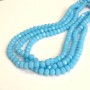Mărgele din cristal ceh pe fir, albastru mat, rondel tăiat, diametrul 6×4,5 mm + -, lungime 38-40 cm +