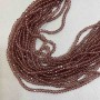 Mărgele din cristal ceh pe fir, culoare maro deschis transparent, facetate, rondel, diametrul 3,5x3 mm, lungime 33 cm
