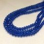 Mărgele din cristal ceh pe sârmă, albastru deschis, transparente, rondel tăiat, diametrul 6x4,5 mm + -, lungime 38-40 cm +