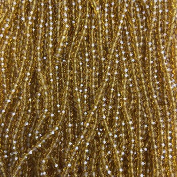 Mărgele din cristal ceh pe fir, chihlimbar transparent, rondel tăiat, diametrul 3,5×3 mm, lungime 33 cm +