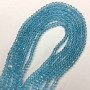 Mărgele din cristal ceh pe fir, albastru deschis transparent, rondel tăiat, diametrul 6x5 mm, lungime 40-42 cm