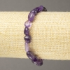 Brățară pe elastic – piatră naturală ametist fațetat, diametrul 10x7 mm+