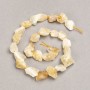 Mărgele pe șnur, citrin brut, în formă de nugget, diametrul 16×12 mm, lungime 41 cm