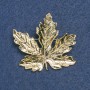 Broșă Frunză de arțar, metal auriu 42x47 mm +