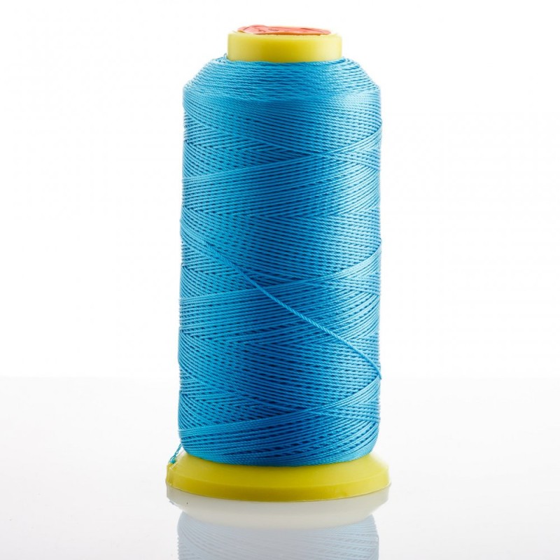 Fir de capron turcoaz, pe bobină, diametrul 0,6 mm, pentru handmade, 500 m