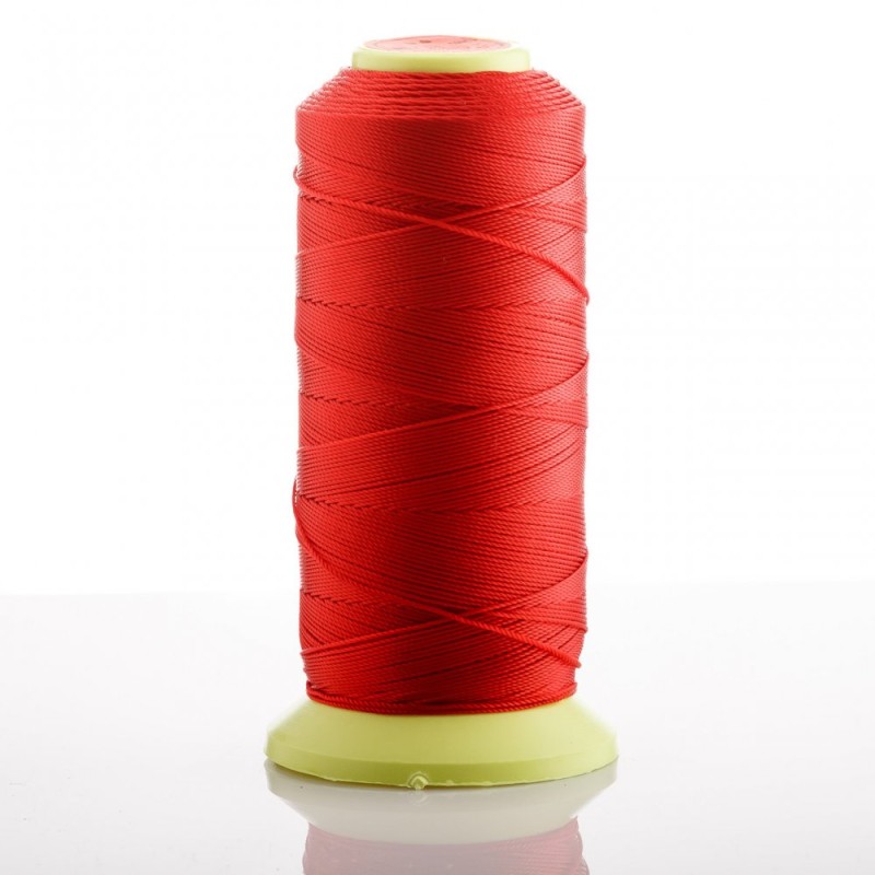 Ață capron roșie pe bobină, diametrul 0,9 mm, pentru handmade, 500 m