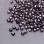 Mărgele biconice negre din plastic, 4x4 mm, fasonate, ambalaj 0,5 kg