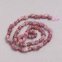 Mărgele din piatră naturală de turmalin, fațetate, diametrul 5x7 mm + -, lungime 39 cm +