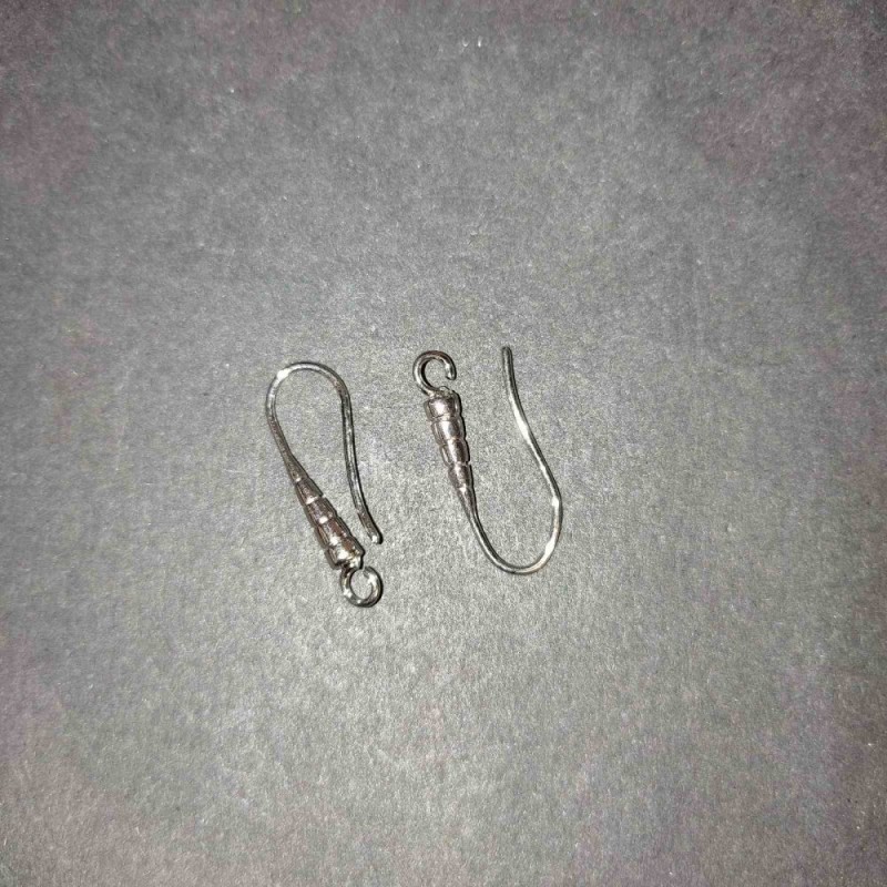 Știfturi pentru cercei, pereche, din metal gri, 20x3 mm, lungime 20 mm