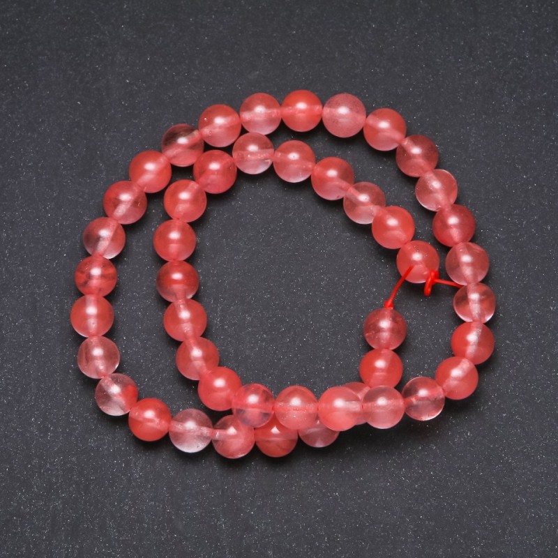 Mărgele din calcedon artificial, bile netede, diametru 8 mm, șnur 38 cm