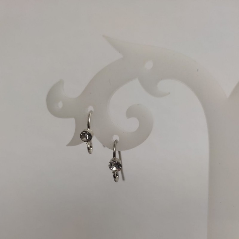 Știfturi pentru cercei, metal gri, 3 mm, lungime 3,5 cm, pereche