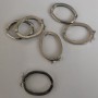 Furnitură pentru pandantiv cu închidere pe clips, culoare argintie, 29x21 mm