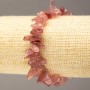 Brățară din cuarț roz căpșună – cioburi în formă de ac pe elastic, diametru 8-18×3-5(±)mm, lungime 18 cm