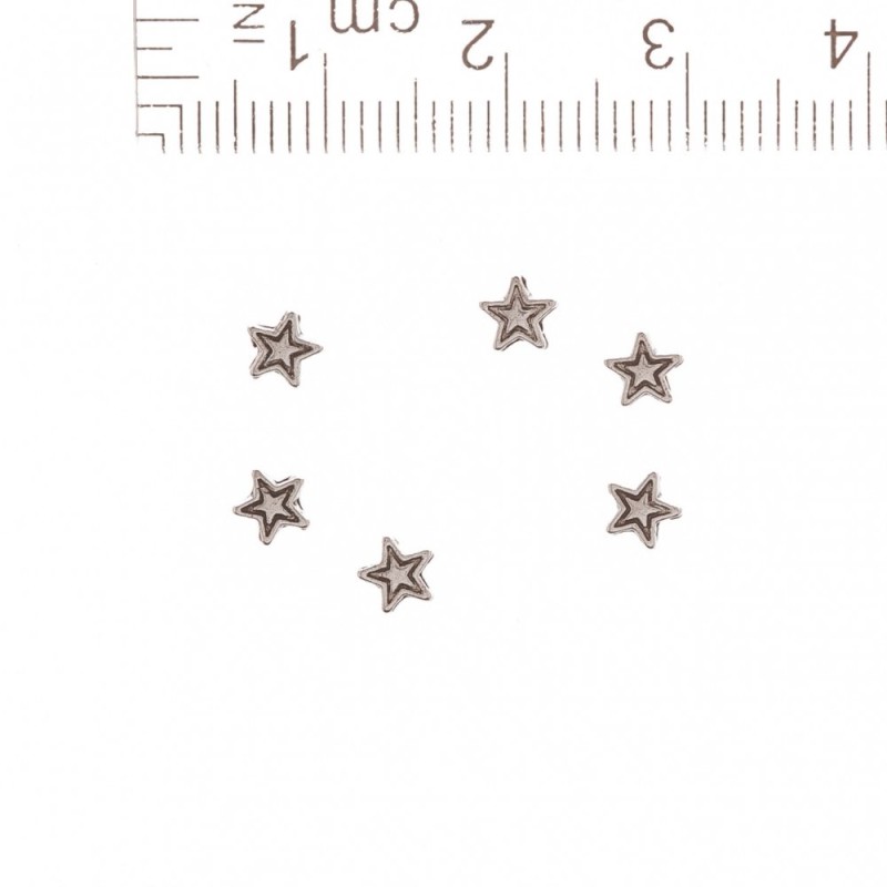 Furnitură mărgea-inserație Stea, diametru 1 mm, 0,5 cm, ambalaj 20 g, ±200 buc