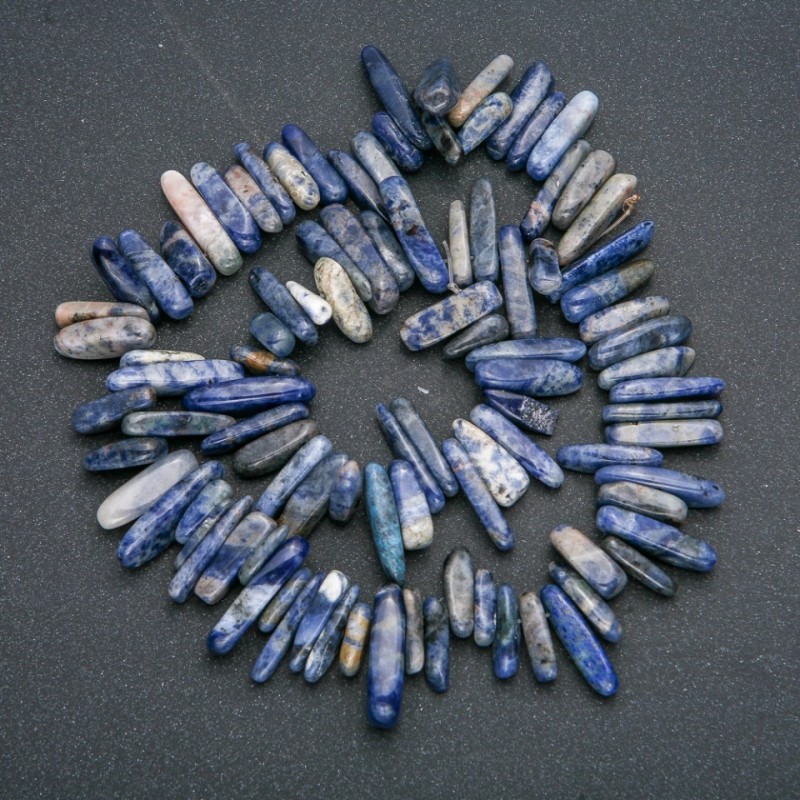 Șir din sodalit natural fragmente „ac”, diametrul 20x6 mm, lungime 41 cm +