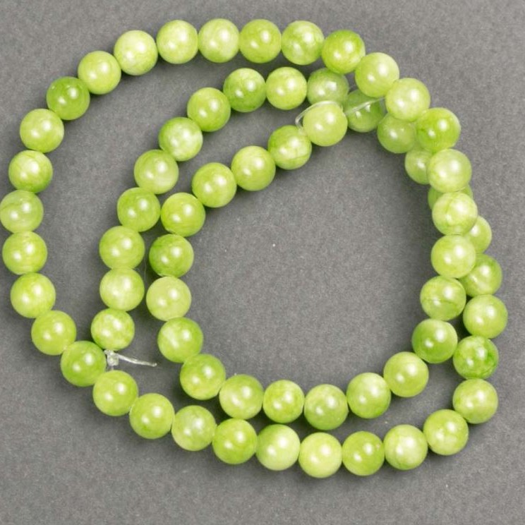 Mărgele Onix (acrilic artificial) pe fir – bile netede, diametrul 6 mm, lungime 40 cm ±