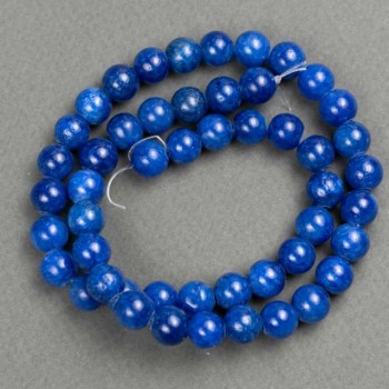 Mărgele pe fir Lazurit (acrilic artificial) bilă netedă, diametru 8,5 mm, lungimea firului aproximativ 39 cm
