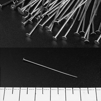 Pin pentru bijuterii, lungime 26 mm, cap de cui, metal închis, 0,25 kg