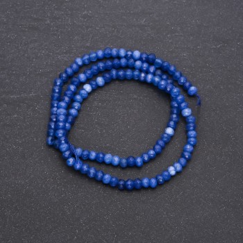 Mărgele din lazurit artificial, rondel tăiat, diametrul 4x3 mm, șnur de 38 cm